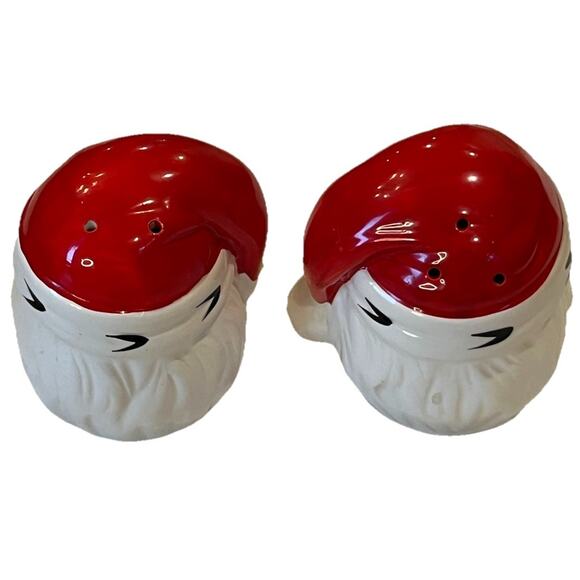 VTG Side Eye Santa Claus Salt & Pepper Shaker Set Hallmark Earthenware Orig Box - Picture 3 of 8